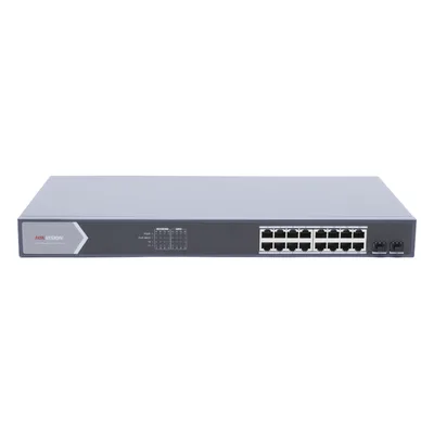 Switch PoE+ Administrable / 16 Puertos Gigabit / 2 Puertos SFP / Alcance Extendido 300 m (984.3 ft) / 225 W / Gestión Web y Nube