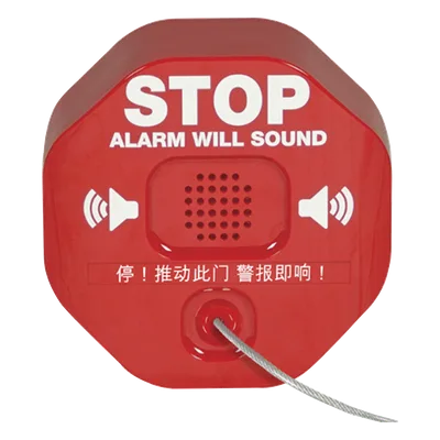 Alarma de Extintor Inalámbrica / Sirena 95/105 dB / Señal Visual Disuasoria / Alimentación 9V o 12-24V DC / Transmisión Inalámbrica a Receptor