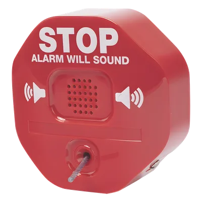 Alarma de Extintor Inalámbrica / Sirena 95/105 dB / Señal Visual Disuasoria / Alimentación 9V o 12-24V DC / Transmisión Inalámbrica a Receptor