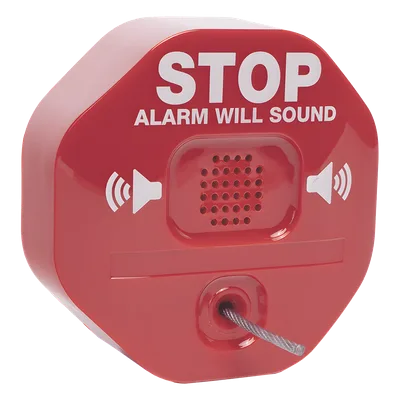 Alarma de Extintor Inalámbrica / Sirena 95/105 dB / Señal Visual Disuasoria / Alimentación 9V o 12-24V DC / Transmisión Inalámbrica a Receptor