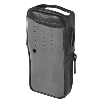 Funda de Piel Reforzada / Cubierta Frontal Transparente / Compatible con Radios Kenwood TK-2000KV2 y TK-3000KV2