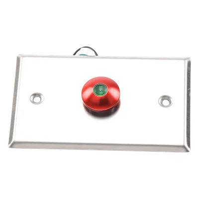 Botón de Parada de Emergencia / Contacto NO/NC / LED 12 VCC / Acero Inoxidable / Ø 16 mm / Placa 115 x 70 x 32 mm