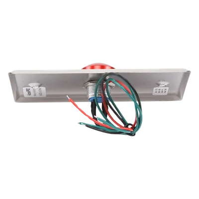 Botón de Parada de Emergencia / Contacto NO/NC / LED 12 VCC / Acero Inoxidable / Ø 16 mm / Placa 115 x 70 x 32 mm
