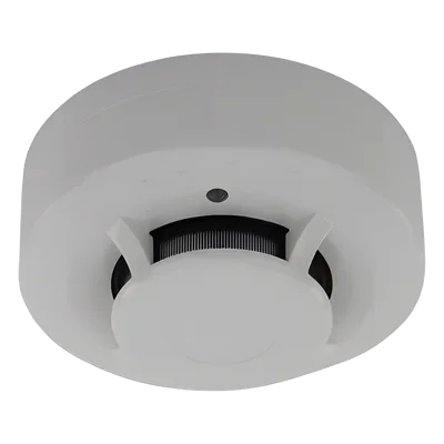 Detector de Humo Fotoeléctrico / 4 Hilos / DC 12 V / LED Duales 360° / Umbral 0.10 a 0.16 dB/m / Perfil Bajo 35 mm