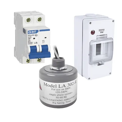 Kit de Centro de Carga CA / Supresor de Picos / 400 Vca / 20 A / 2 Polos / 5 ns Tiempo de Respuesta