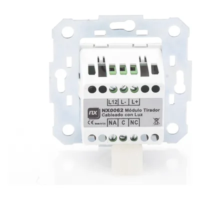 Módulo de Pared para Tirador de Baño / LED Indicador Rojo / Contacto NC Supervisado / IP54 / 12 VCC / 44 mm