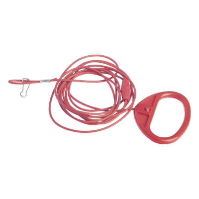 Tirador de Emergencia para Baño Hospitalario / Cordón Antibacteriano 2 m (6.6 ft) / Broche Antiestrangulamiento / Activación Desde el Suelo