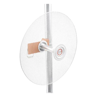 Antena direccional con diseño aerodinámico para minimiza la resistencia al viento, Ganancia de 30 dBi, frecuencia (4.9 - 6.5 GHz), Polarización doble, incluye montaje para torre o mástil