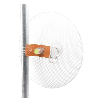 Antena direccional con diseño aerodinámico para minimiza la resistencia al viento, Ganancia de 30 dBi, frecuencia (4.9 - 6.5 GHz), Polarización doble, incluye montaje para torre o mástil
