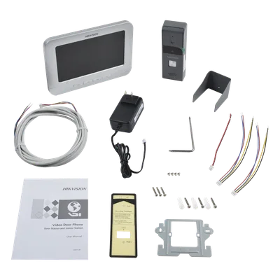 Kit de Videoportero Analógico / Pantalla LCD 7" / Resolución 800x400 / Cámara Pinhole 720x576 @ 30 fps / Ángulo 98° / IP65 / Expandible 3 Monitores y 2 Frentes de Calle