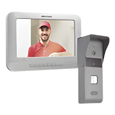 Kit de Videoportero Analógico / Pantalla LCD 7" / Resolución 800x400 / Cámara Pinhole 720x576 @ 30 fps / Ángulo 98° / IP65 / Expandible 3 Monitores y 2 Frentes de Calle