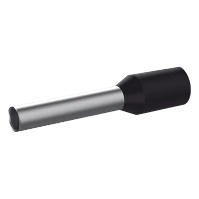 Férula Aislada / 16 AWG (1.5 mm²) / Largo 16.5 mm / DIN Color Negro / Paquete 500 pzas