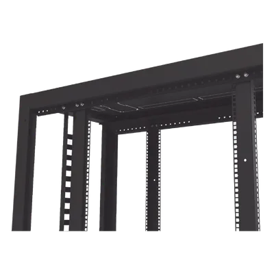 Gabinete de Piso para Telecomunicaciones / 45 UR / 1200 mm (3.94 ft) Profundidad / Carga 1300 kg / Puerta con Cristal Templado / 4 Postes Ajustables