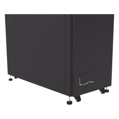 Gabinete de Piso para Telecomunicaciones / 45 UR / 1200 mm (3.94 ft) Profundidad / Carga 1300 kg / Puerta con Cristal Templado / 4 Postes Ajustables
