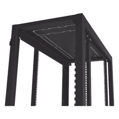 Gabinete de Piso para Telecomunicaciones / 45 UR / 1200 mm (3.94 ft) Profundidad / Carga 1300 kg / Puerta con Cristal Templado / 4 Postes Ajustables