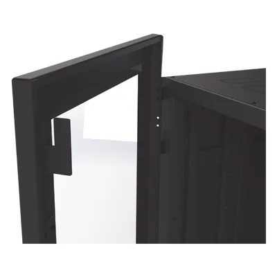 Gabinete de Piso para Telecomunicaciones / 45 UR / 1200 mm (3.94 ft) Profundidad / Carga 1300 kg / Puerta con Cristal Templado / 4 Postes Ajustables