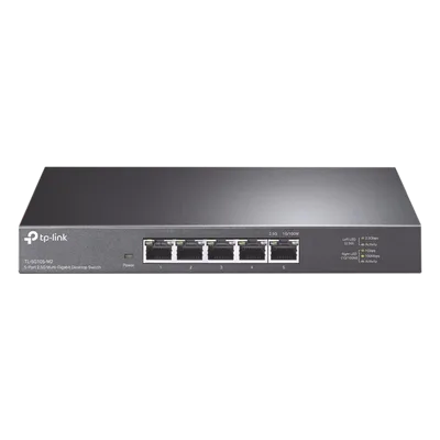 Switch / 5 Puertos / 2.5 Gbps / No Administrable / Escritorio / 25 Gbps Capacidad de Conmutación / Sin Ventilador / Carcasa Metálica