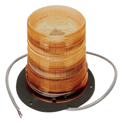 Estrobo LED / Ámbar / Montaje Permanente / 12-24 VCC / 360° Visibilidad / 16.8 x 14 cm / Doble Flasheo