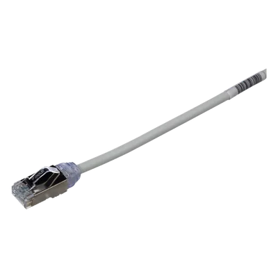 Patch Cord Cat6A / 28 AWG / S/FTP Blindado / CM/LS0H / 1 Metro (3.28 Pies) / Gris