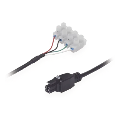 Cable de Potencia / Terminal de Tornillo 4 Vías / Conector 4-Pin 3 mm / 26 AWG / 2000 mm (6.56 ft) / Codificación por Color