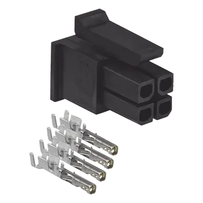 Enchufe de 4 Pines / 250V AC/DC / 5A AC/DC / Nylon 66 / -25°C a +85°C