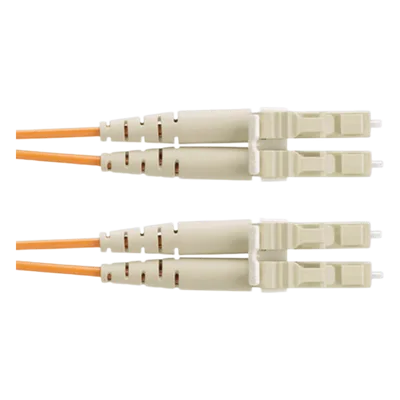 Jumper de Fibra Optica Multimodo 62.5/125 OM1, LC-LC Duplex, OFNR (Riser), Color Naranja, 2 Metros
