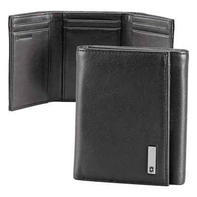 Cartera de Piel / Triple Pliegue / 6 Tarjetas / Divisor de Billetes / 9x10x3 cm / 0.1 kg