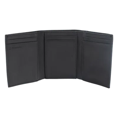 Cartera de Piel / Triple Pliegue / 6 Tarjetas / Divisor de Billetes / 9x10x3 cm / 0.1 kg
