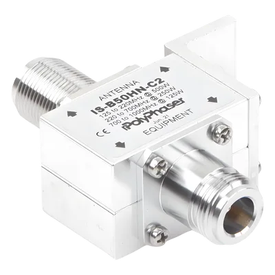 Protector Coaxial RF / 125-1000 MHz / 50 Ω / N Hembra Bidireccional / 500W / 20 kA / Tubo de Gas