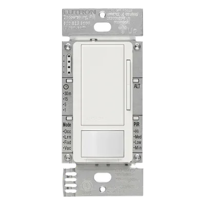 Atenuador 0-10 V con Sensor de Presencia / Control hasta 8 A / Cobertura 9 x 9 m (29.5 x 29.5 ft) / Tecnología XCT / Unipolar o 3 Vías / 120-277 V
