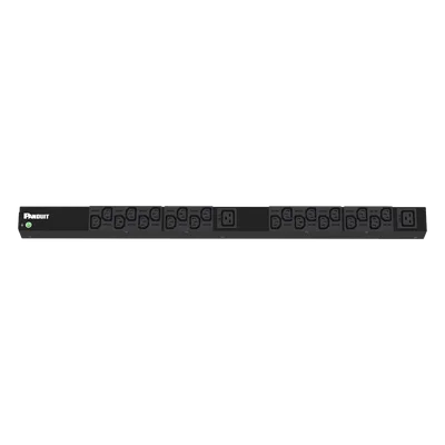 PDU Básico para Rack / 120 Vca / 20 A / 20x C13 + 2x C19 / NEMA L5-20P / Vertical 0U / 1.69 x 32.2 x 2.09 in