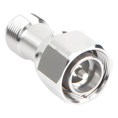 Adaptador RF en Línea / 4.3-10 Macho a N Hembra / 50 Ohm / 5,500 MHz / PIM -160 dBc / VSWR 1.10:1