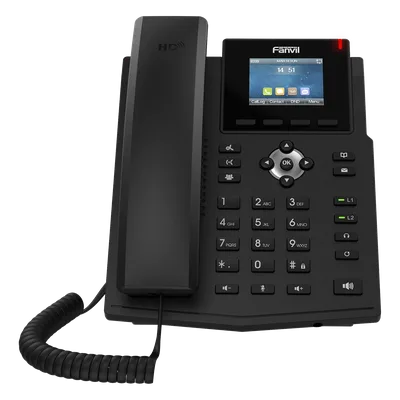 Teléfono IP / 4 Líneas SIP / Pantalla LCD 2.4" Color / PoE / Audio HD / Conferencia 6 Participantes