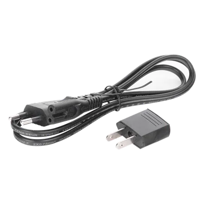 Cable de Corriente Bifásico / Conector Tipo 8 / Adaptador Clavija Euro / 1 m (3.28 ft)
