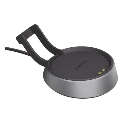 Soporte de carga USB-A / Diseño ergonómico de escritorio / Compatible con diadema profesional / Color negro
