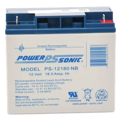 Batería de Respaldo AGM/VRLA / 12V / 18 Ah / Terminales NB / Vida Útil 5 Años / Libre de Mantenimiento