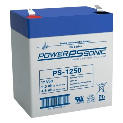Batería de Respaldo AGM/VRLA / 12V 5.0Ah / Terminales F2 / Vida Útil 5 Años / Certificación UL
