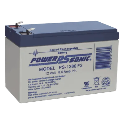 Batería de Respaldo AGM/VRLA / 12V / 8Ah / Terminales F2 / 5 Años Vida Útil / UL Certificada