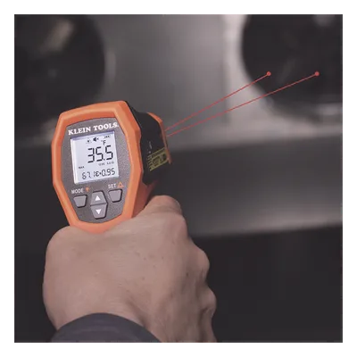 Termómetro Infrarrojo / Doble Láser / IR y Sonda Tipo K / Rango -40 a 650 °C (-40 a 1200 °F) / Resolución 20:1 / Emisividad Ajustable