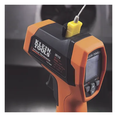 Termómetro Infrarrojo / Doble Láser / IR y Sonda Tipo K / Rango -40 a 650 °C (-40 a 1200 °F) / Resolución 20:1 / Emisividad Ajustable