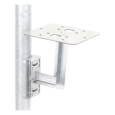 Base para Lámpara de Obstrucción / Acero Galvanizado / Tubo 7/8" a 1-1/4" / Preparada para Fleje Adicional