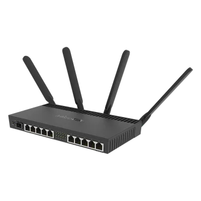 Router con Wi-Fi 4x4 MU-MIMO, hasta 2 watts de potencia, antenas de 3 dBi, 10 puertos Gigabit, 1 Puerto SFP+