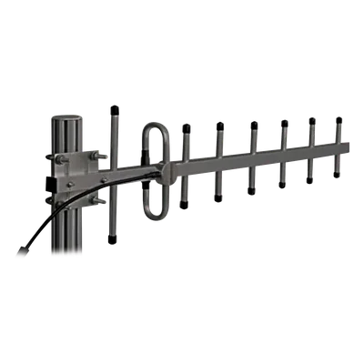 Antena Yagi / 360-380 MHz / 10 dBd (12.1 dBi) / 7 Elementos / 250 W / N Hembra / 290 km/h Viento / 1.18-1.25 ft Apertura