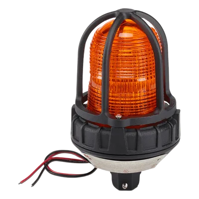 Luz de advertencia LED para ubicaciones peligrosas / Montaje tubo NPT 3/4" / 24 VCD / Ámbar / IP66/IP69K / -50°C a +66°C / 164 pies de rango operativo