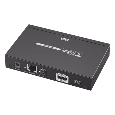 Receptor HDMI IP / 4K@30Hz / 1080p@60Hz / Alcance 120 m (393.7 ft) / Cat6/6a / Control IR / Switch IGMP
