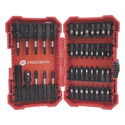 Juego de Puntas para Taladro / 42 Piezas / Entrada Hexagonal 1/4" / Acero S2 / Estuche Resistente a Impactos