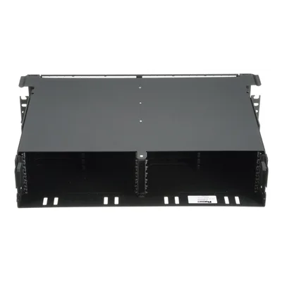Panel de Distribución de Fibra Óptica / 2 UR / Ultra Alta Densidad / 288 Fibras / Acceso Frontal y Trasero / Bandeja Dividida con Bloqueo