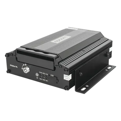 DVR Móvil / 4 Canales AHD 2 Megapixel + 1 Canal IP / H.265 / Chip IA Embebido / ADAS y DSM / 4G / WiFi / GPS / HDD hasta 2 TB / -40 °C a 70 °C (-40 °F a 158 °F)