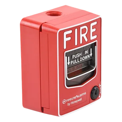 Estación Manual de Alarma Contra Incendio / Doble Acción / Uso Exterior / Cerradura de Llave / Contacto SPST 0.25 A / Policarbonato Rojo