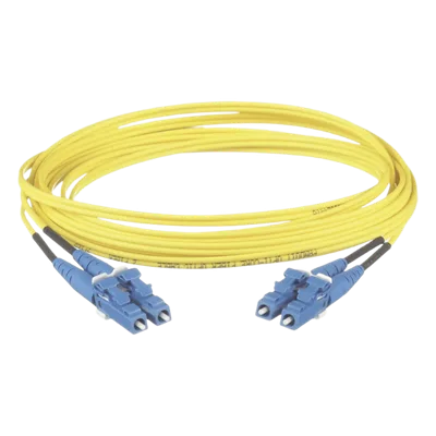Jumper de Fibra Óptica / Monomodo OS2 9/125 / LC-LC Dúplex / LSZH / 3 m (9.84 ft) / 1.6 mm / Amarillo